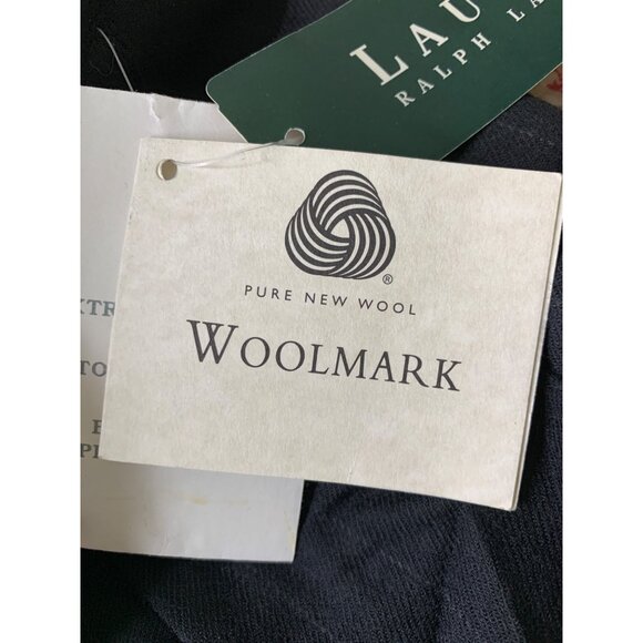 VTG Lauren Ralph Lauren Black Pinstripe Wool Trousers Womens Size 10 RN10216 - Picture 10 of 10